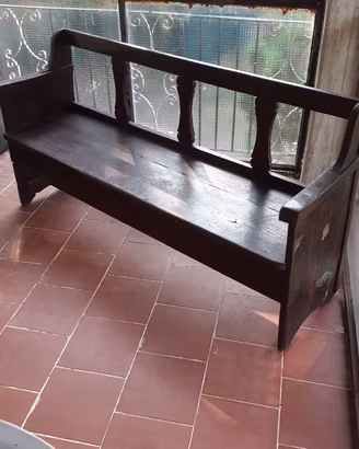Panca contadina antica primi '900 legno massello