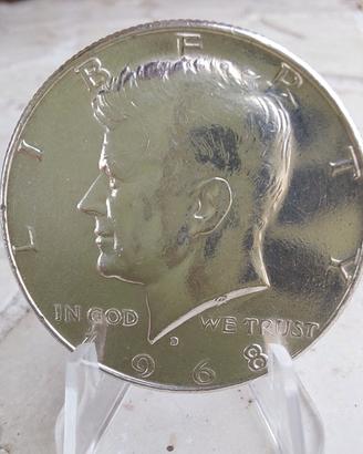 Mezzo dollaro in argento Kennedy 1968