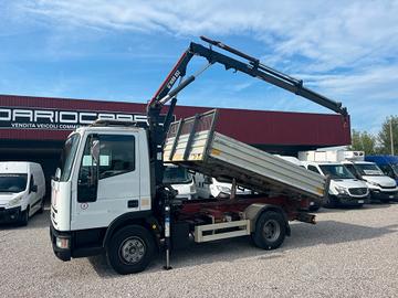 IVECO EUROCARGO 100E18 GRU HIAB + RIBALTABILE
