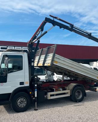 IVECO EUROCARGO 100E18 GRU HIAB + RIBALTABILE
