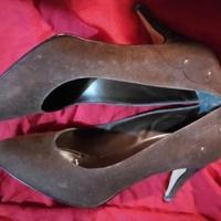 Scarpe donna Décolleté Vintage in camoscio. N.39