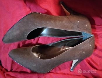Scarpe donna Décolleté Vintage in camoscio. N.39