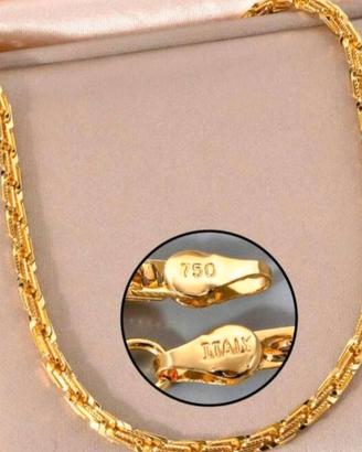 Collana rame placcata ORO18k(750) cm60