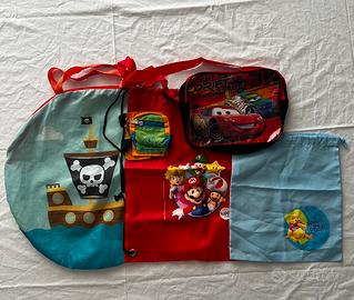 Set Tracolla,marsupio e sacche Pixar, Super Mario