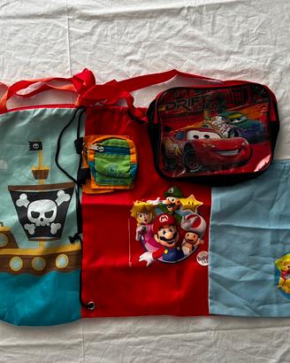 Set Tracolla,marsupio e sacche Pixar, Super Mario