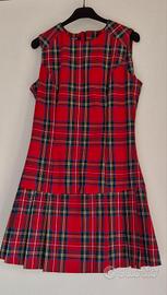Vestito mini fantasia scozzese  rossa taglia M 