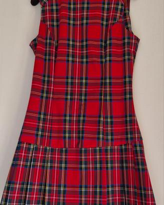 Vestito mini fantasia scozzese  rossa taglia M 
