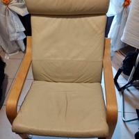 Poltrona Ikea modello POANG in Pelle.