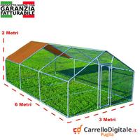 Gabbia Galline 3x6m x 2mH-18mq - arancio