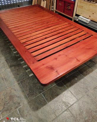 Letto a doghe in abete massiccio