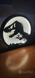 Jurassic world park dinosauro t rex lampada luce l