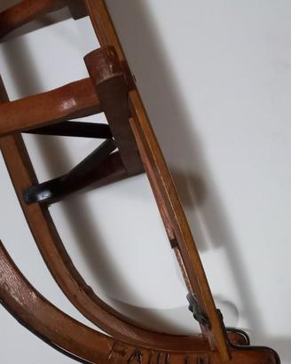 slitta vintage in legno e metallo Paulin