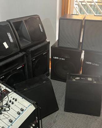 Lotto Attrezzatura Audio e Luci Professionale