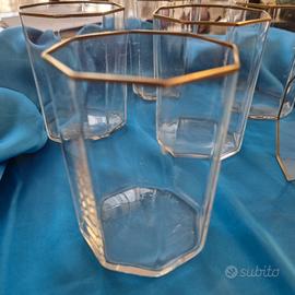 Bicchieri Cristallo Oro Wisky