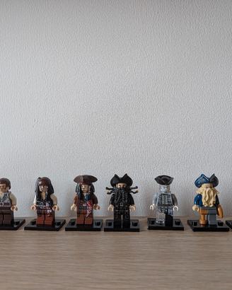Lotto 9 Minifigures Pirati dei Caraibi Compatibili