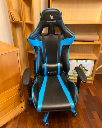 Sedia gaming e ufficio Oversteel ULTIMET nero-blu