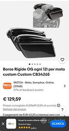 Borse rigide laterali per moto custom