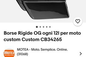 Borse rigide laterali per moto custom