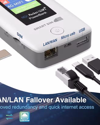 4g LTE modem-router portabile, sim e esim support