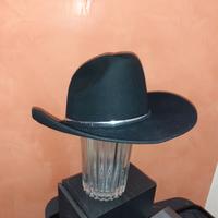Cappello in feltro nero modello cow boy