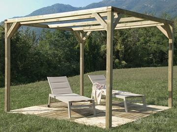 PERGOLA IN LEGNO +4 STAFFE