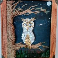 Quadro 3D gufo meccanico