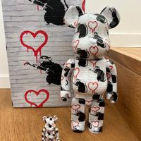 Medicom Toy X Bearbrick X Banksy Love Rat 400% 100