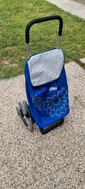 Carrello portaspesa Gimi Tris blu