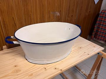 Tinozza smaltata DUE LEONI 60 stile country Shabby