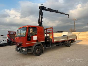 iveco 120e18 gru e cassone lungo