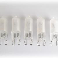 5 lampadine alogene smerigliate 40W dimmerabili