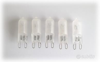 5 lampadine alogene smerigliate 40W dimmerabili