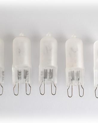5 lampadine alogene smerigliate 40W dimmerabili