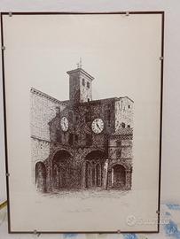 Stampa d'arte d'epoca "Imola Centro" 