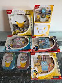 Pokemon 30 anniversario lotto completo sealed ITA