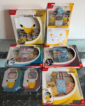 Pokemon 30 anniversario lotto completo sealed ITA