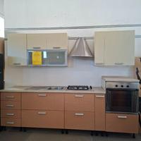 CUCINA COMPONIBILE FAGGIO/BIANCO PANNA