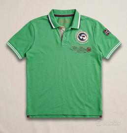 Polo NAPAPIJRI Uomo Verde Manica Corta M