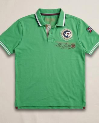 Polo NAPAPIJRI Uomo Verde Manica Corta M