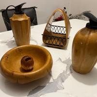 Set ALDO TURA caraffe, portapane, ciotola noci