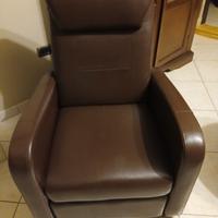 poltrona reclinabile in simil pelle 