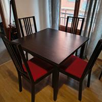 Tavolo allungabile con sedie