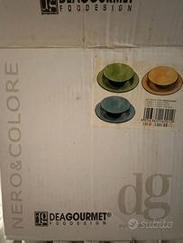 DeaGourmet - Nero&Colore set 6 pezzi - 3 posti