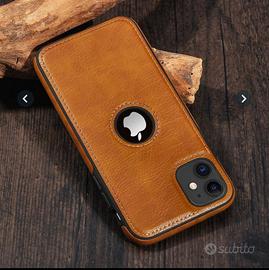Cover in pelle cuoio per Iphone 12/12 pro 6.1