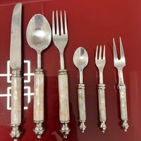 Set posate vintage Sheffield Antico