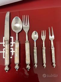 Set posate vintage Sheffield Antico