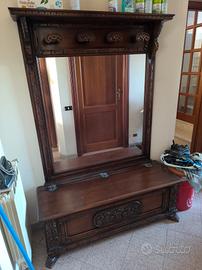 appendiabiti con specchio antico