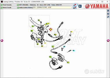 -Leva freno ant Yamaha BW'S Original 50 4VVH392200
