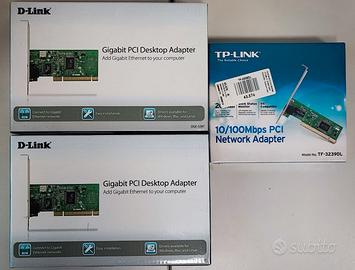 Kit 3 Schede di Rete PCI D-Link e TP-Link Nuove