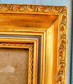 Cornice per quadri antica come nuova dorata.